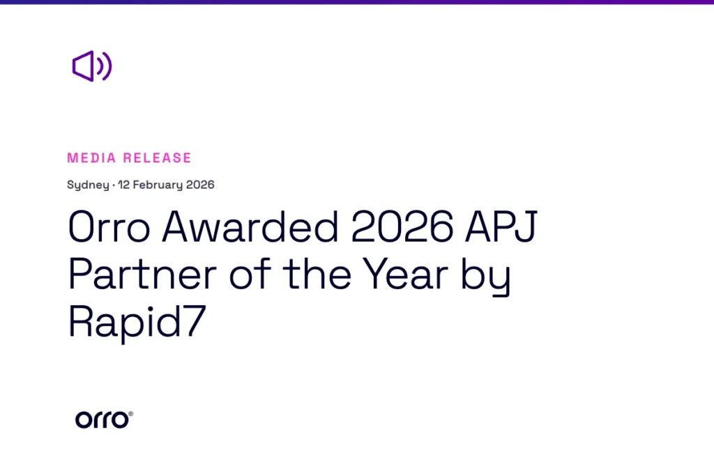 Orro Awarded 2026 APJ Partner of the Year by Rapid7 thumbnail