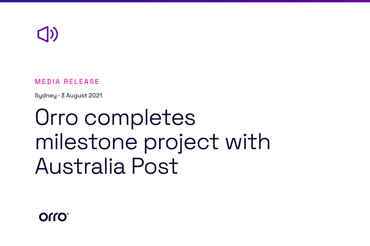 Orro completes milestone project with Australia Post thumbnail